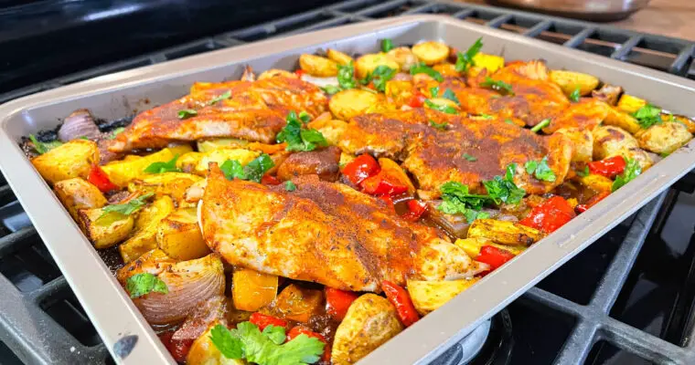 Sheet Pan Barbecue Chicken Meal