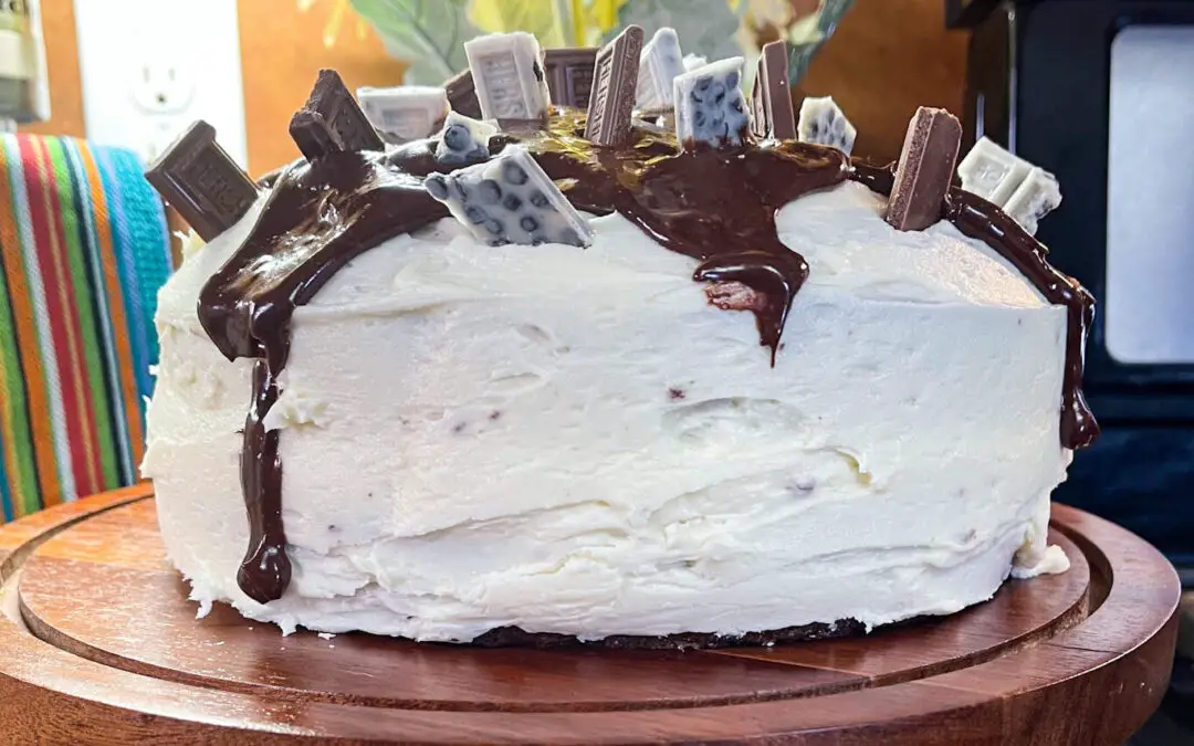 Tuxedo Cake Made with Box Cake Mix