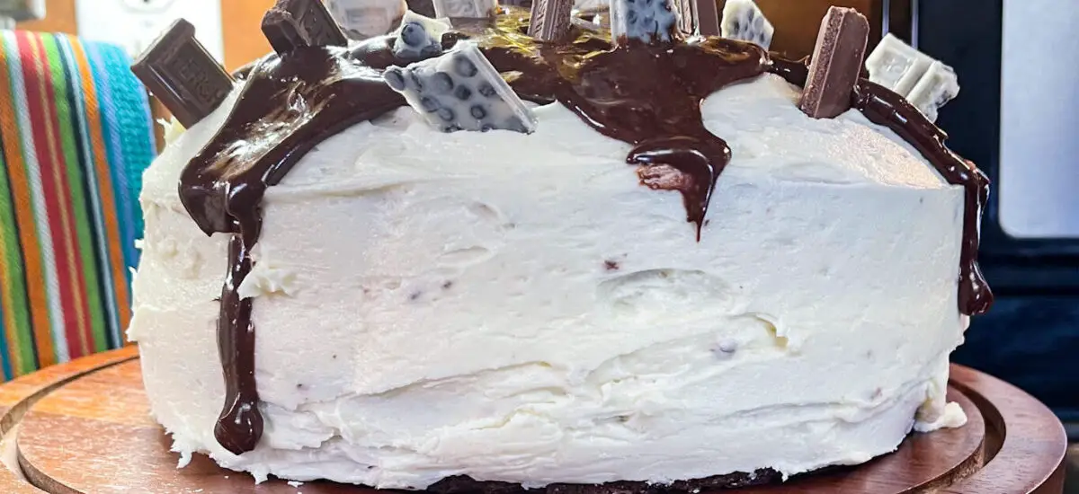 Tuxedo Cake Made with Box Cake Mix