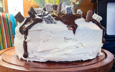 Tuxedo Cake Made with Box Cake Mix