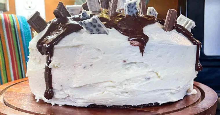Tuxedo Cake Made with Box Cake Mix