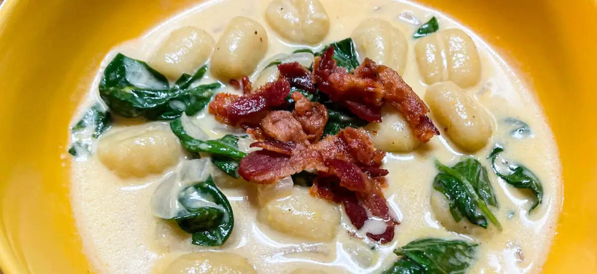 Bacon Cheddar Gnocchi Soup