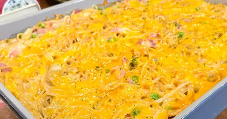 Creamy Cheesy Ham Tetrazzini