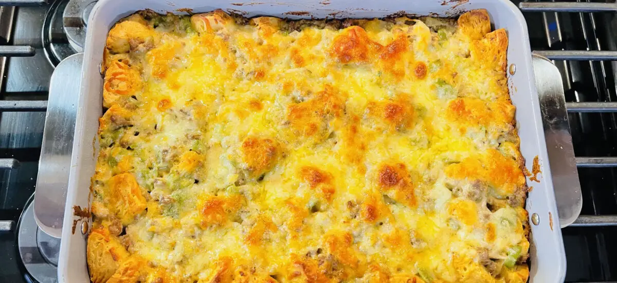 Bubble Up Philly Cheese Steak Casserole