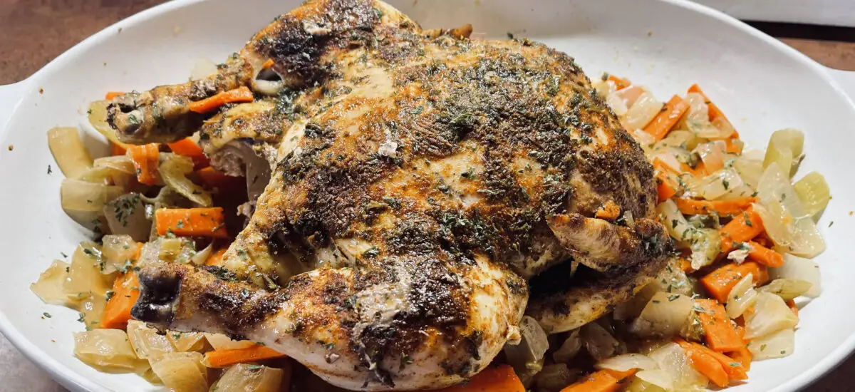 Slow Cooker Rotisserie Whole Chicken