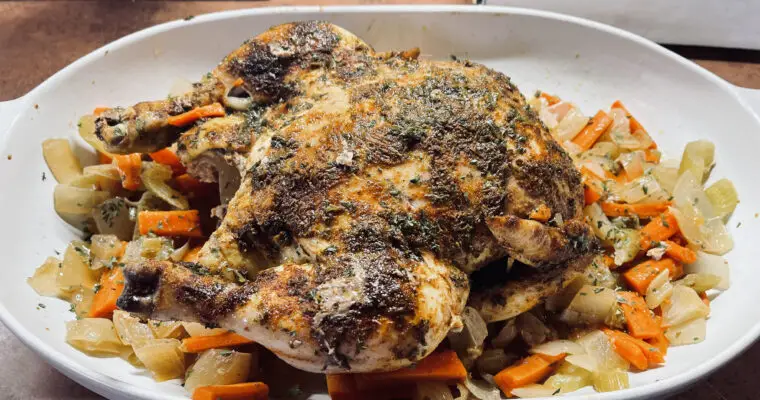 Slow Cooker Rotisserie Whole Chicken