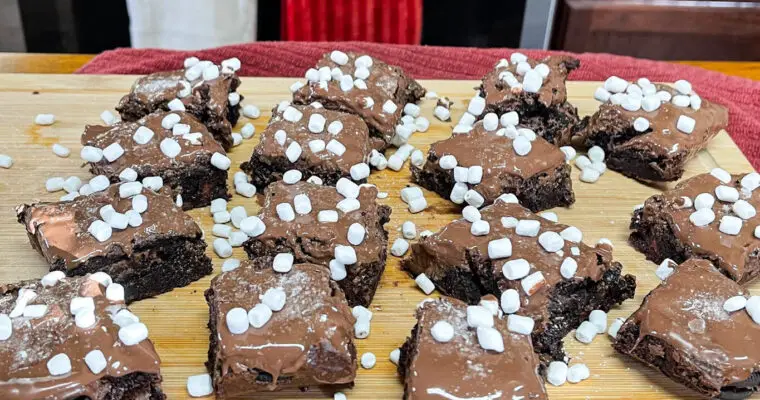 Hot Cocoa Oreo Brownies
