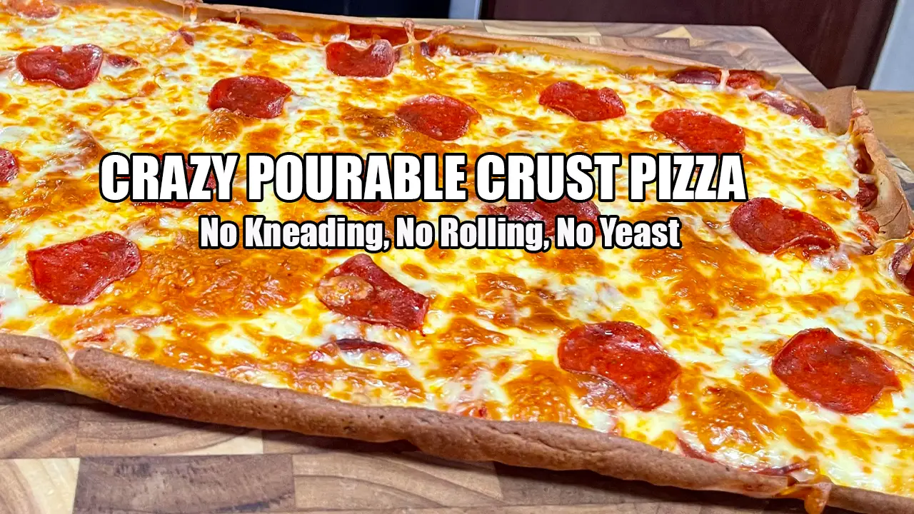 Crazy Pourable Pizza Crust Pizza-image
