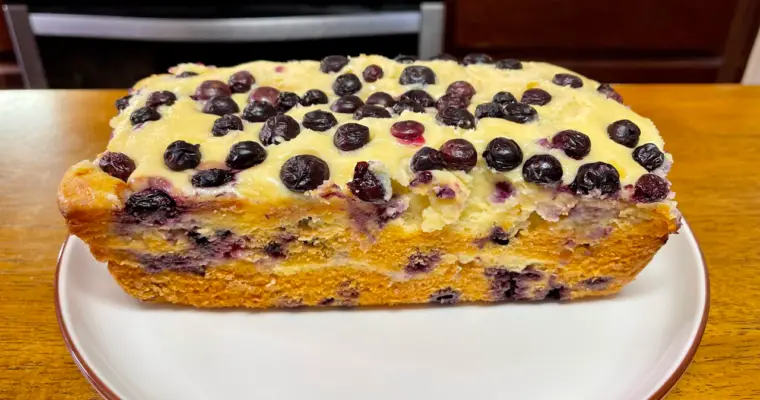 Cream Cheese Blueberry Loaf