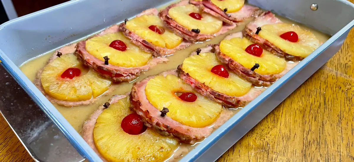Pineapple Glazed Ham Slices