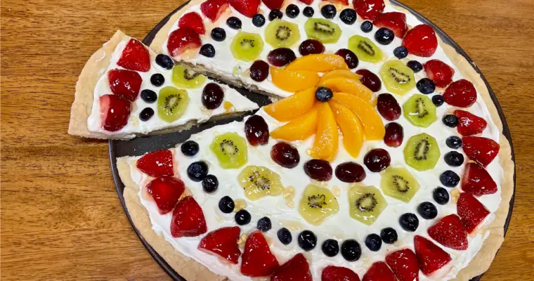 Fruit Cookie Pizza Dessert