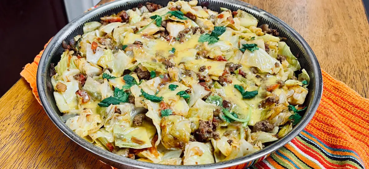 Taco Cabbage Ground Beef Skillet