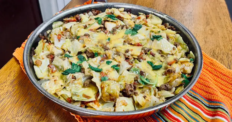 Taco Cabbage Ground Beef Skillet