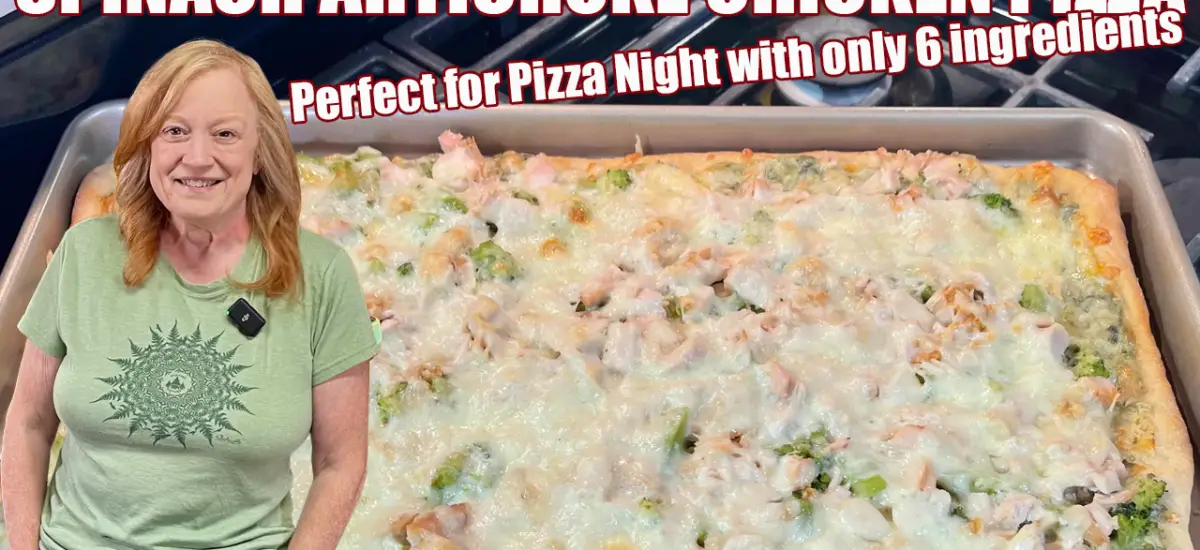 Spinach Artichoke Chicken Pizza