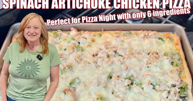Spinach Artichoke Chicken Pizza