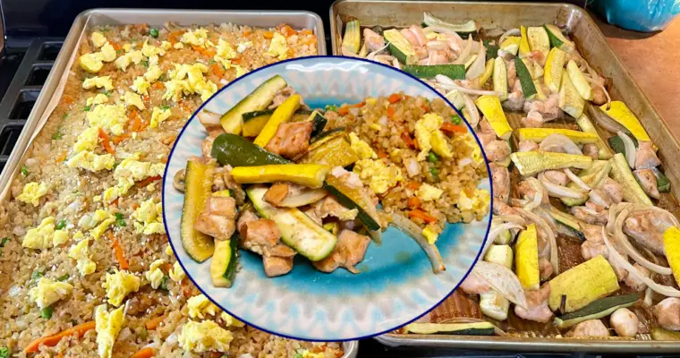 Sheet Pan Hibachi Chicken & Fried Rice