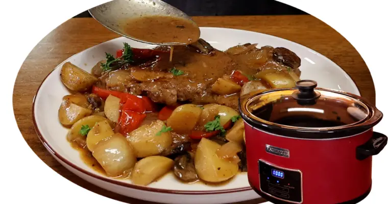 Crockpot Smothered Steak & Potatoes