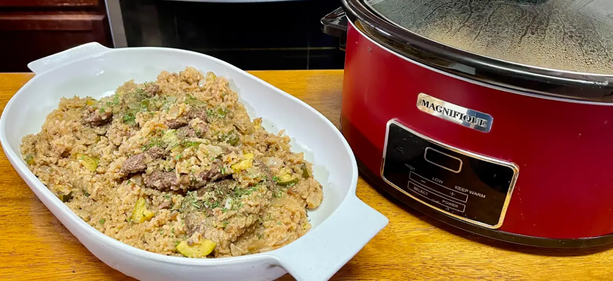Crockpot Stick of Butter Cube Steak & Rice