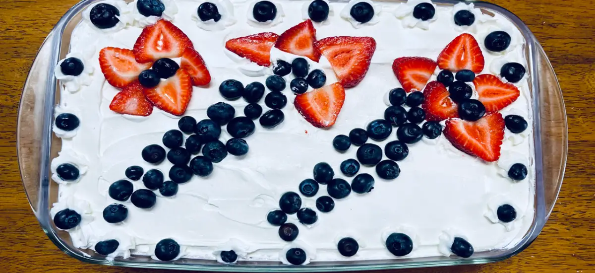 4th of July Firecracker Poke Cake