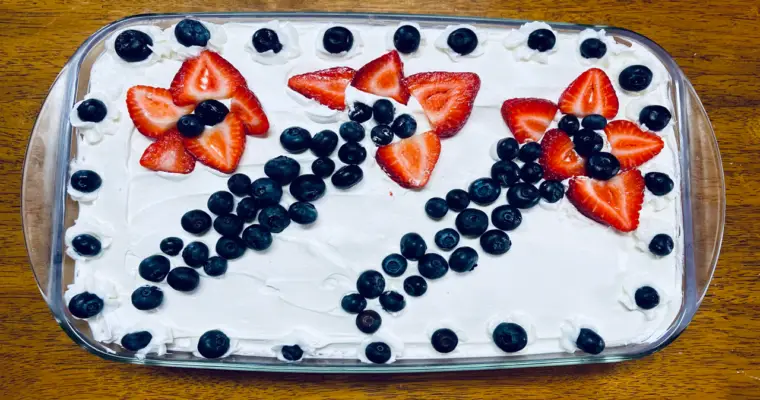 4th of July Firecracker Poke Cake