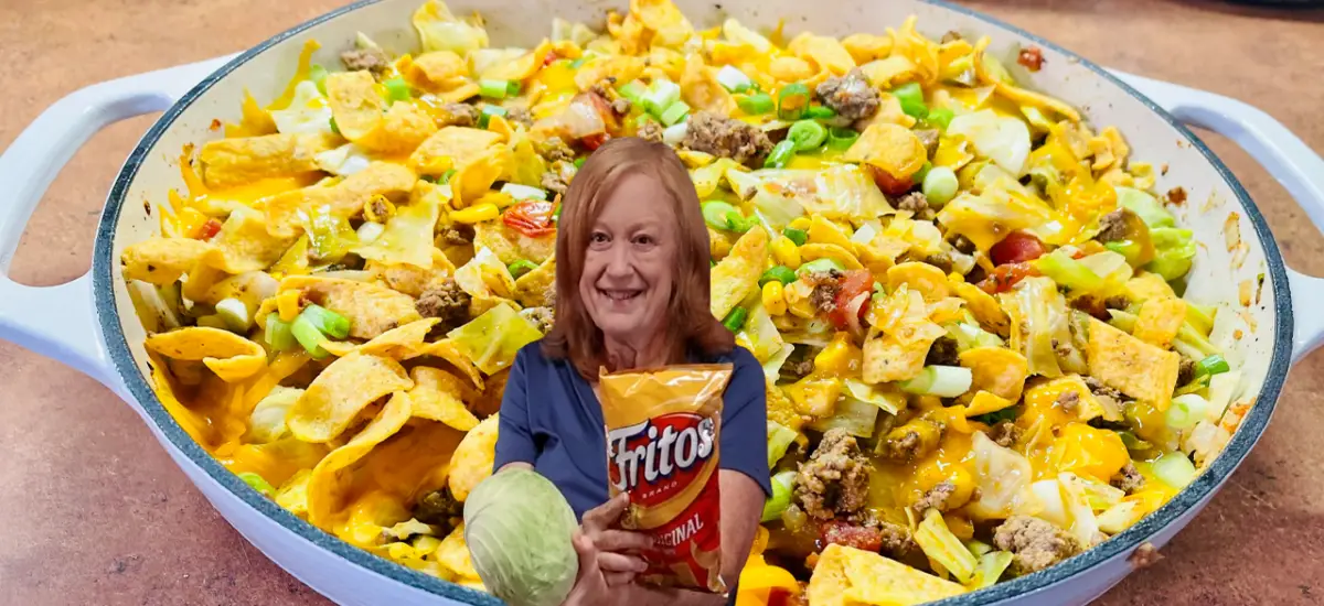 Fritos Cowboy Cabbage Ground Beef Casserole