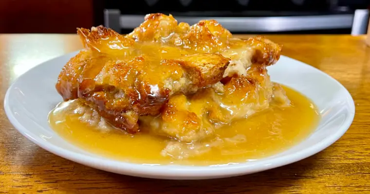 Vanilla Sauce Bread Pudding
