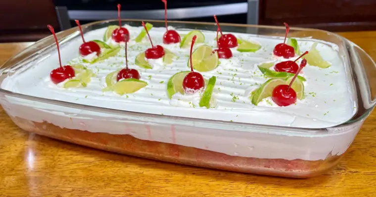 Cherry Limeade Poke Cake
