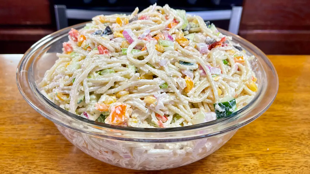 Confetti Spaghetti Summer Salad