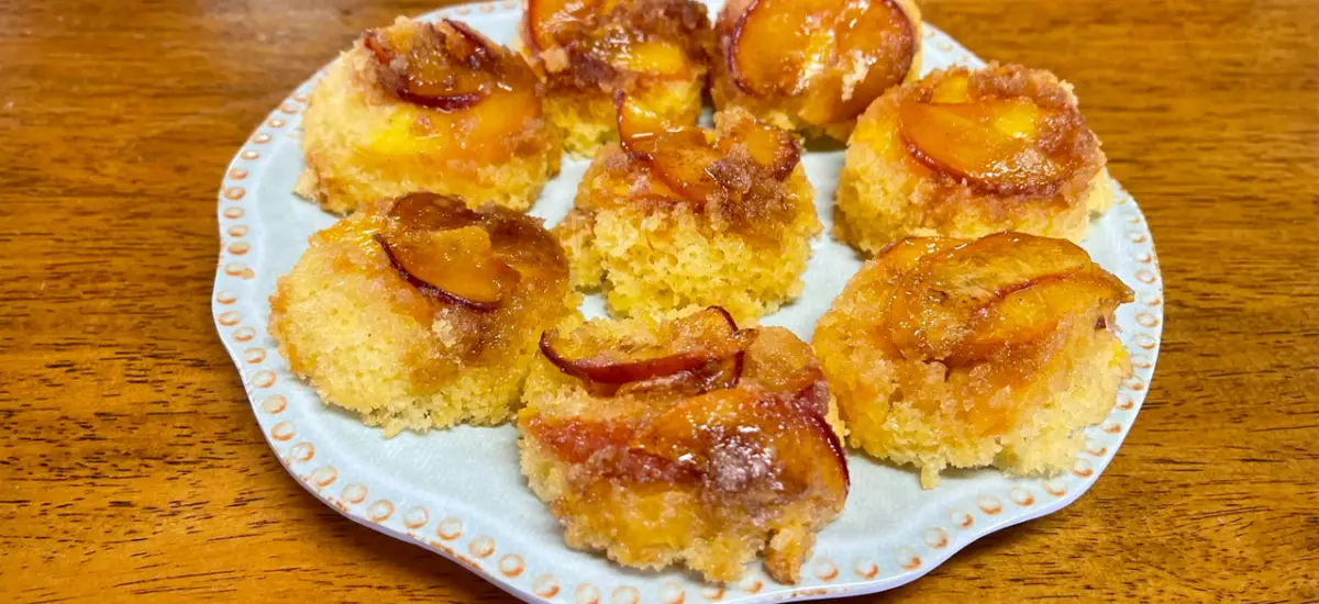 Mini Peach Upside Down Cakes