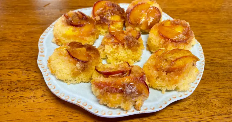 Mini Peach Upside Down Cakes