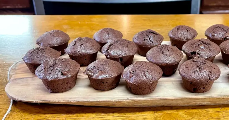 Mini Double Chocolate Muffins