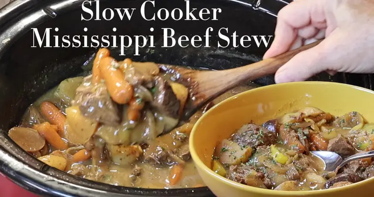 Slow Cooker Mississippi Beef Stew